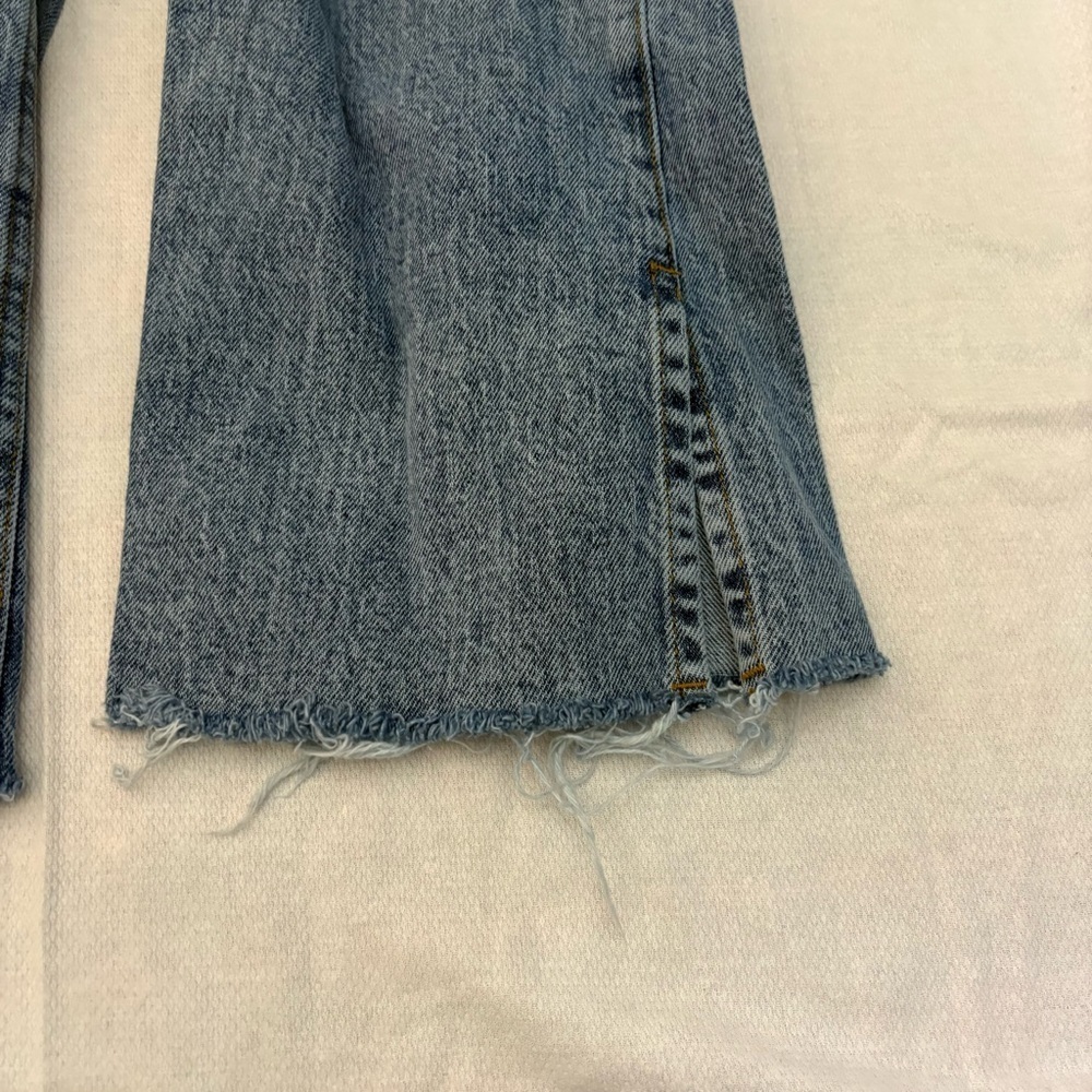 The Drop Raw Hem Straight Leg Jeans Light Wash Minimal Denim 28 - Picture 12 of 13
